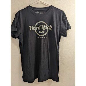 Hard Rock Cafe Shirt San Francisco Black Short Sleeve Women's Large